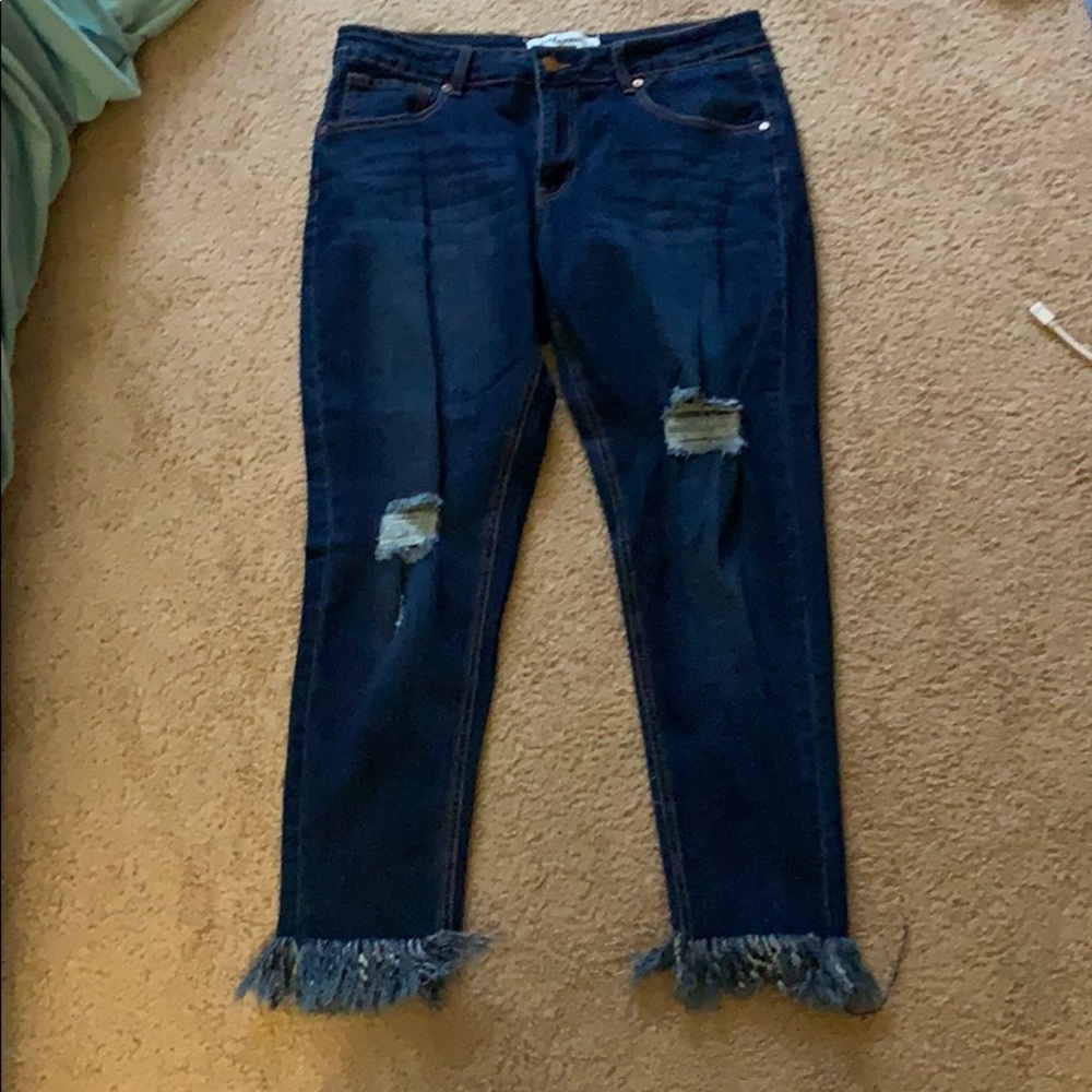 Fray Detail Jeans, NEVER BEEN WORN